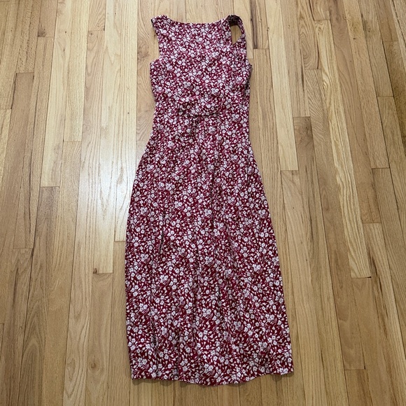 Reformation Londyn Midi Dress Red Floral Print Sz 4 - Picture 7 of 8